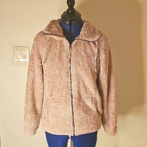 New Balance Pink Luxe Faux Fur Jacket